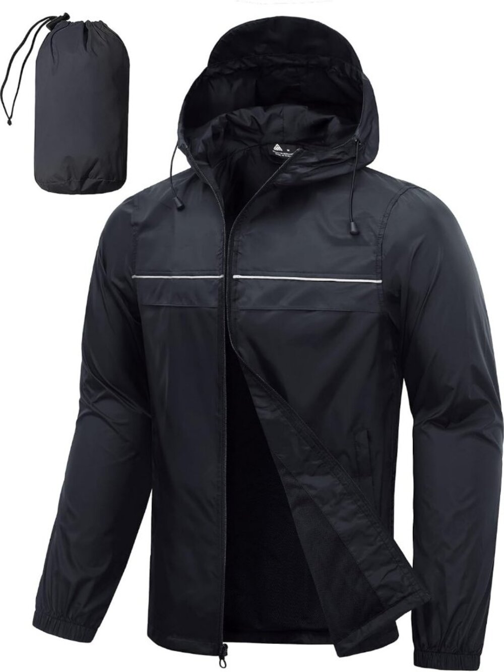 Lightweight Packable Waterproof Hooded Rain Jacket for Men - Perfect Outdoor